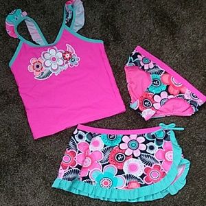 Little girls swim suit 3 piece set